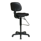Work Smart Molded Foam Drafting Chair, Black-Heavy Duty Nylon Base with Dual Carpet Casters