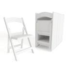 Flash Furniture Hercules Series 1000 lb. Capacity Resin Folding Chair with White Vinyl Seat, White, 20 Pack-Armless