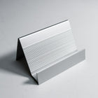 Futech BC001S Aluminum Slanted Business Card Holder, Silver, 2 Pack-Aluminum, Silver