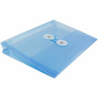 JAM Paper - Enveloppes en plastique avec fermeture à bouton et cordon de serrage - Livret d'index - 5.5" x 7.5" - Bleu - Paquet de 12-Taille: 5.5 po L x 7.5 po l