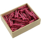 Jam Paper – Pince épingle à linge en bois, petite, 7/8, rose fuschia, 3 paquets de 50, total de 150 (230729139g)-Pinces à linge en bois, petites (mini)