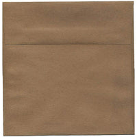 JAM Paper 8.5 x 8.5 Square Envelopes, Brown Kraft Paper Bag Recycled, 50 Pack (LEKR505I)-Brown Kraft paper bag square envelope