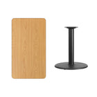 Flash Furniture 24'' x 42'' Rectangular Laminate Table Top, Natural with 24'' Round Table Height Base (XUNT2442TR24)-Natural Laminate Top