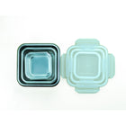 Minimal SQ Stainless Steel Containers - 500ml, 1000ml, 1700ml - Set of 3-Easy-latching locking lids