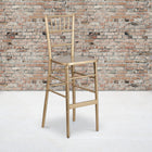 Flash Furniture HERCULES Series Gold Wood Chiavari Barstool - 2 Pack-Gold Finish