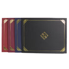 St. James Document/Certificate Holders - Gold Foil - Linen Finish - Navy Blue - 5 Pack-Premium 230g linen textured cover stock paper with elegant gold foil design
