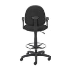 Staples Extended Height Stool with Arms, Black-Loop arms for added support and comfort