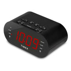 Timex T232B FM Dual Alarm Clock Radio with USB Charging - Black -One-Touch radio on/off switch