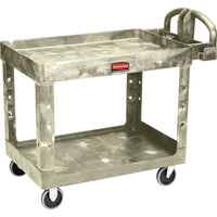 Rubbermaid, Heavy Duty Utility Cart - 4500-88, 2 Tiers, 17-1/8" x 38-1/4" x 39", 500 Lbs. Capacity-Capacity: 500 lbs.