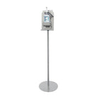 Futech Hand Sanitizer Floor Stand with 500 ml Bottle - Silver-Silver/Metal