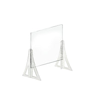 Azar Displays Acrylic Cashier Shield - 20"W x 20"H - Clear - 2 Pack-Counter Top Shield