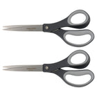 Ciseaux droits Softgrip Performance en titane de Fiskars - 20 cm - argent - paquet de 2-Anneaux ergonomiques s’adaptent à la forme de la main, optimisant la maîtrise et le confort