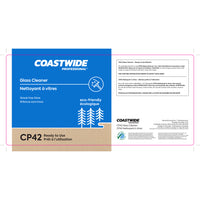 Coastwide Professional CP42 Glass Cleaner Secondary Label-For use on a secondary container
