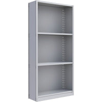 Metalware RK211 Boltless Shelving Unit, 4-Shelves, 36" x 12" x 76", Light Grey-Adjustable shelving system that provides high strength, yet economical storage capacity for your needs