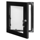 SECO Lockable Indoor/Outdoor Poster Frame Case - 8.5" W x 11" H - Black-Designed for securing notices, menus, workplace/school posters, artwork etc.