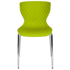 Flash Furniture Lowell Contemporary Design Citrus Green Plastic Stack Chair-Set of 4 Multipurpose Stack Chairs