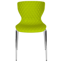 Flash Furniture Lowell Contemporary Design Citrus Green Plastic Stack Chair-Set of 4 Multipurpose Stack Chairs