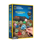 National Geographic Rock and Mineral Starter Kit-Kit includes 15 Specimens, 1 Storage Case, 1 Magnifying glass, and 1 Learning guide