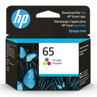 HP 65 Tri-Colour Original Ink Cartridge (N9K01AN)-Standard ink cartridge, up to 100 pages
