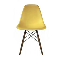 Plata Import Eiffel Chair, Yellow Seat, Natural Wood Legs (PC-016W-YELLOW)-Dining Chair
