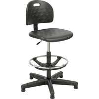 Safco Soft Tough Workbench Chair, Black-Pneumatic seat-height adjustment
