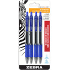 Zebra Sarasa Rapid Dry Gel Pens Retractable - 0.5mm - Blue - 4 Pack  -Smooth flowing, low viscosity, evolutionary rapid dry gel ink