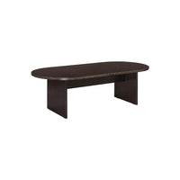 Office Star Napa Collection 95" Racetrack Conference Table, Espresso-Conference table features 1-1/2”-thick tops and legs
