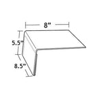 Azar Displays – Porte-étiquette en acrylique pour étagère, 5,5 x 8,5 x 8 po, transparent, 10/paquet (142703)-Porte-étiquette en acrylique transparent et épais de 0,1 po qui peut être placé sur une étagère ou sur un comptoir