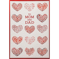 Rosedale Greeting Cards/Envelopes - Happy Valentine's Day Mom and Dad - 5-1/2" x 8" - 12 Pack-Printed on premium uncoated card stock