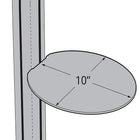 Azar Displays Shelf for Sky Tower Unit, Round (300277-SLV)-Dimensions: 10"