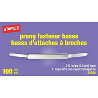 Staples Prong Steel Fasteners - Base - 1" Capacity-Secure loose papers quickly and easily