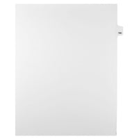 Mark Maker Legal Exhibit Index Tab White Single Tabs, 1/25th Cut, Letter Size, No Holes, Number 180, 25 Pack-White Single Tabs, 1/25th Cut