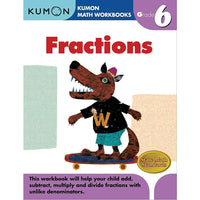 Kumon Publishing Kid's Educational Workbooks Fractions - Grade 6-Children's Educational