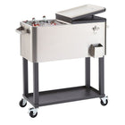TRINITY 100-Quart Stainless Steel Cooler with Shelf (TXK-0804)-Attached bottle opener and cap catcher