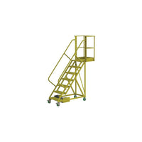 Tri-Arc Unsupported 70" Cantilever Rolling Ladder, Perforated, 71" x 81" (UCU500720246)-Frame Material: Steel