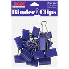 JAM Paper Binder Clips, Medium, 1.25"/32mm, Purple, 30 Pack-32mm Binder Clip