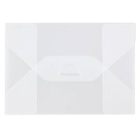 JAM Paper Plastic Portfolio with Tuck Flap Closure, Small, 4.25 x 6.25 x.25, Clear Frost, 4 Pack (1918 009g)-Clear frost