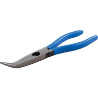 Gray Tools Needle Nose Pliers, 45Deg Curve With Cutter, 7-7/8" Long, 2-3/4" Jaw-Jaw length (inches): 2-3/4"