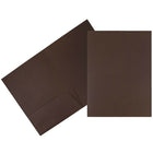 JAM Paper 2 Pocket Linen Folders, Chocolate Brown, 25 Pack-Chocolate Brown Linen Folders