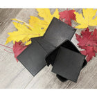Ashlin Thames Set Of 4 Square Coasters with Matching Open Box, Black-Optional contrast stitching (minimum 50 sets)  and Optional custom colours (minimum 50 sets)