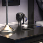 360 Electrical PowerBall32 Braided 3-Outlet 32W Charging Hub - Obsidian Black-Dimensions: 4.3"L x 2.6"W x 2.6"H