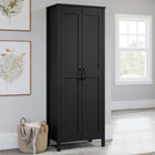 Sauder Sauder Select 2-Door Storage Cabinet - Raven Oak-Two adjustable shelves to accommodate items of various heights