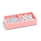 Poppin This + That Tray - Blush-Dual compartments ensure privacy for your Thises + Thats; equal sizing makes it a fair split