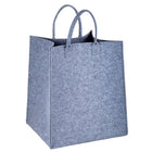 Truu Design, Rectangular Felt Storage Tote Basket, Set of 3, 15 x 13.75 x 18 inches, Light Grey-Comes with two handle straps on the side for easy grip and portability