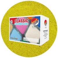 Sandtastik Classic Coloured Sand, 10 lb (4.5 kg) Box, Lime Yellow-Fine grain with natural sparkle throughout