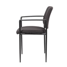 Nicer Furniture Fabric Stackable Guest Chair with Arms-Waterfall seat design helps reduce stress on legs