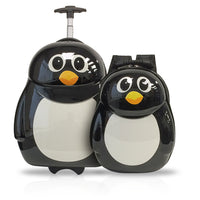 TUCCI Italy PENGU" BUDDY Kids Luggage - 2 Piece Set - Penguin Buddy-Designed in Italy