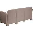 Flash Furniture Light Grey Faux Rattan Sofa with All-Weather Light Grey Cushions-All-Weather Light Grey Removable Cushion Covers