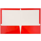 JAM Paper Glossy Two Pocket Presentation Folders, Red, 100 Pack (385GREB)-Size: 9-1/4" x 11-1/2"