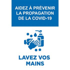 Mark Maker French Light Gauge Plastic Sign - Aider A Prevenir La Propagation De Covid-19 Lavez Vos Main-French Light Gauge Plastic Sign Signs